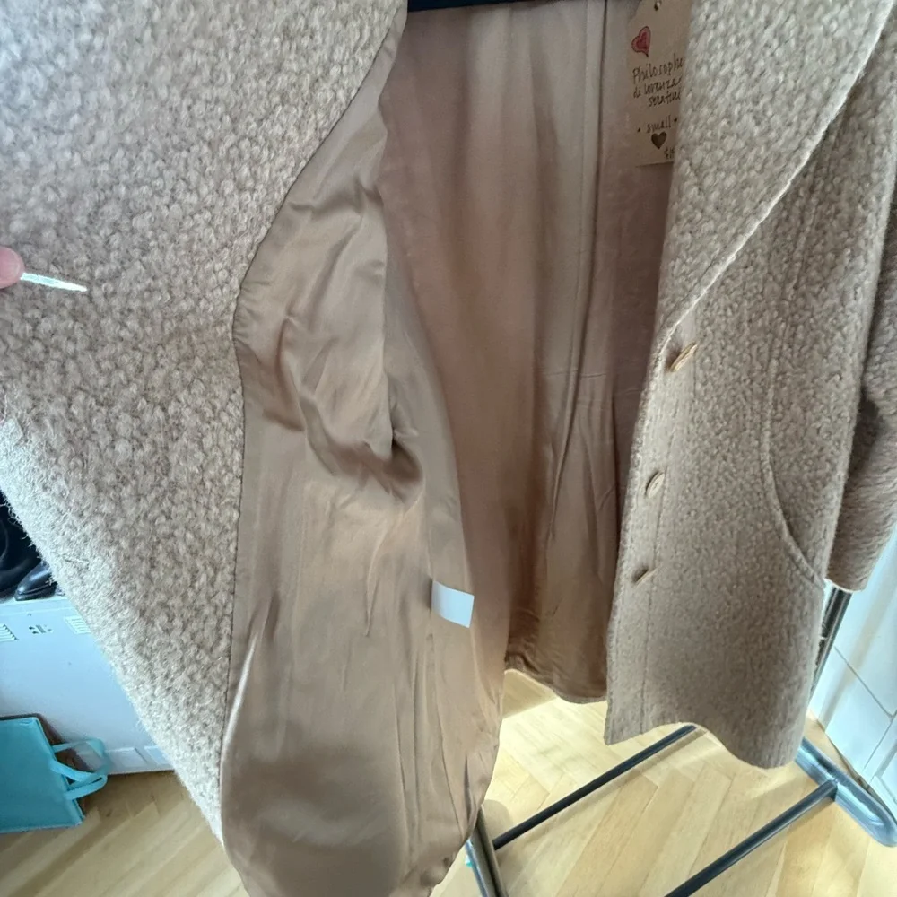 Philosophy di Lorenzo Serafini Tan Virgin Wool Coat - Small - Picture 7 of 7